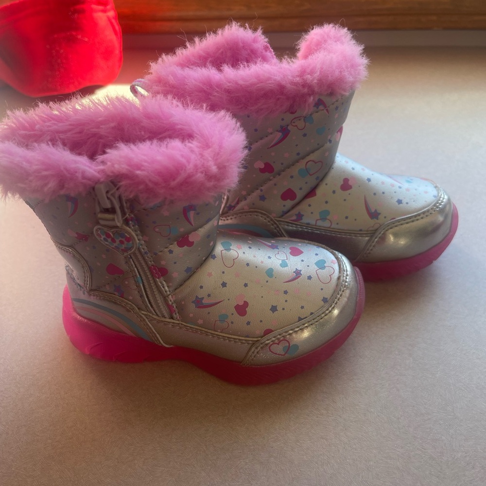 Sketchers S Lights Galactic Love Light Up Boots Size 5